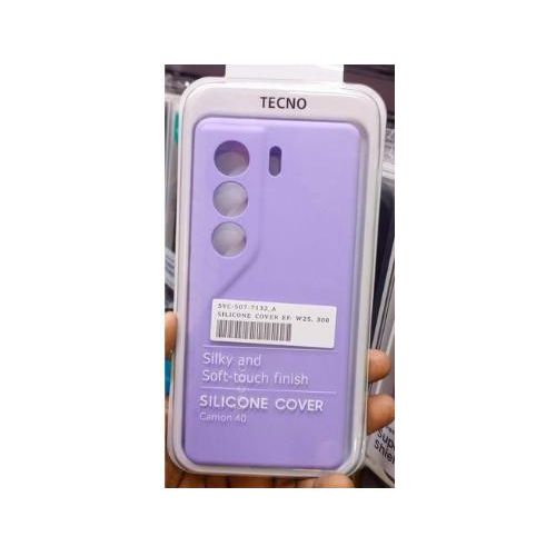 Tecno Camon 40 Pro Original Premium Silicone Black Heavy Duty Phone Case Protective Back Cover