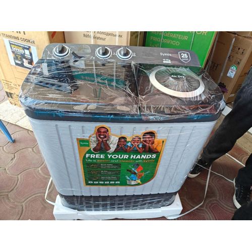 Synix 10KG Washing Machine Twin Tub Semi-Automatic Washer – Large Capacity Laundry Machine, Powerful Motor, Energy Saving Top Load Washing Machine for Home Use Kenya