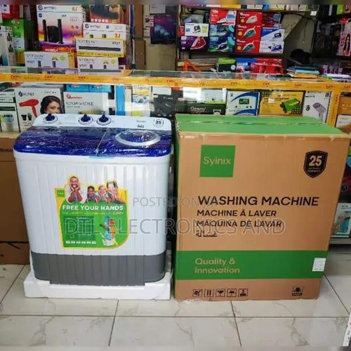 Synix 10KG Washing Machine Twin Tub Semi-Automatic Washer – Large Capacity Laundry Machine, Powerful Motor, Energy Saving Top Load Washing Machine for Home Use Kenya