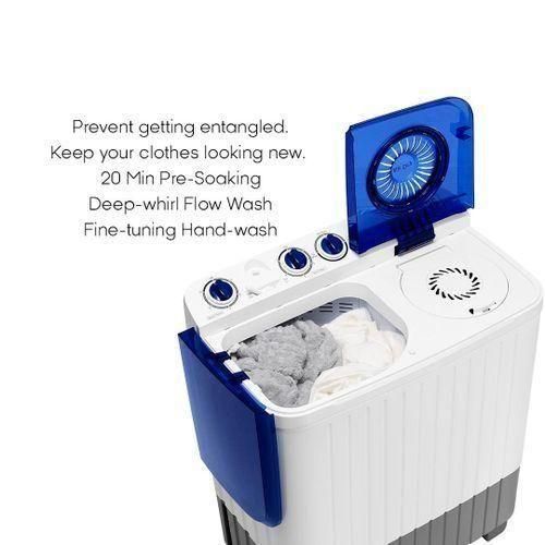 Synix 10KG Washing Machine Twin Tub Semi-Automatic Washer – Large Capacity Laundry Machine, Powerful Motor, Energy Saving Top Load Washing Machine for Home Use Kenya