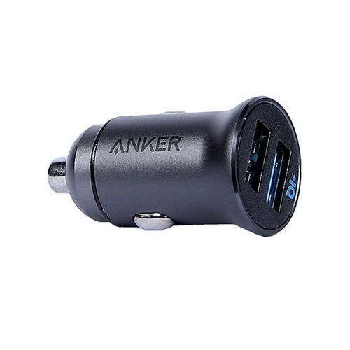 Anker PowerDrive 2 Dual USB Car Charger – Fast Charging 24W Car Adapter, Dual Port USB Vehicle Charger for Android & iPhone, Smart PowerIQ Technology, Compact Car Phone Charger for Travel, Taxi, Uber