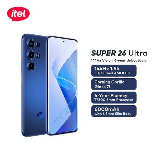 Itel S26 Ultra Smartphone – 6.78” Curved AMOLED 144Hz Display, 50MP AI Camera, 6000mAh Battery, 8GB RAM 128GB/256GB Storage, Android 15 Dual SIM 4G Smartphone, Fast Charging Mobile Phone Kenya