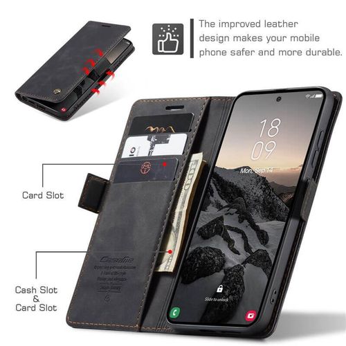 Caseme Wallet Retro Leather Kickstand Flip Case with Cash and Card Pockets and Magnetic Closure, All-Round Protection, Cover Case for Samsung Galaxy S26 Ultra
