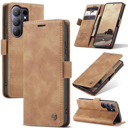 Caseme Wallet Retro Leather Kickstand Flip Case with Cash and Card Pockets and Magnetic Closure, All-Round Protection, Cover Case for Samsung Galaxy S26 Ultra