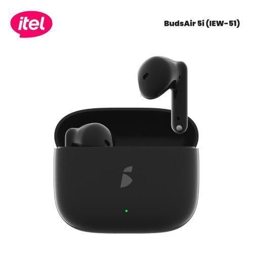 Itel BudsAir 5i Wireless Bluetooth Earbuds, TWS Earphones with Deep Bass Sound, Bluetooth 5.3, Long Battery Life 30H Playtime, ENC Noise Reduction, Touch Control, Type-C Fast Charging Earbuds Compatib