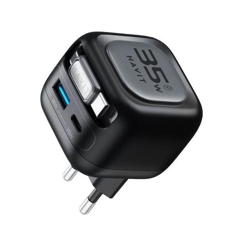 HAVIT Travel Charger UC250 Fast Charging Wall Adapter | Dual USB Port Charger | Smart IC Fast Charge Power Adapter | Compact Portable Travel Charger for Android Phones, iPhone, Tablets & USB Devices