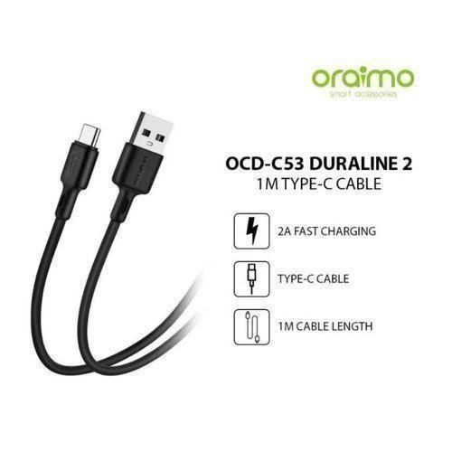 Oraimo PowerCube 10 Fast Charger 10W Wall USB Charger with Type-C Cable, Compact Portable UK Plug, Overcharge & Short-Circuit Protection, Universal Compatibility for Smartphones & Devices