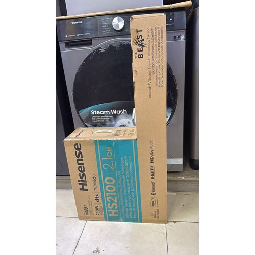 Hisense HS2100 2.1 Channel 240W Sound Bar with Wireless Subwoofer | Dolby Audio DTS Virtual:X TV Soundbar | Bluetooth HDMI ARC Home Theater Speaker for Smart TVs, Movies, Gaming & Music