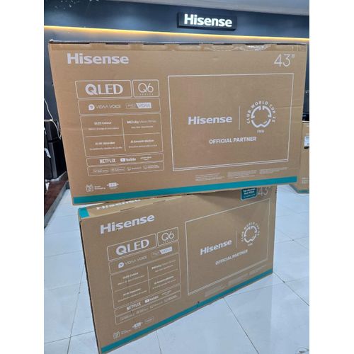 Hisense 43 Inch Q6QKEN 4K UHD QLED Smart TV | VIDAA Smart OS with Netflix, YouTube & Prime Video | Dolby Audio HDR Smart Television | Built-in WiFi Screen Mirroring Slim Smart TV