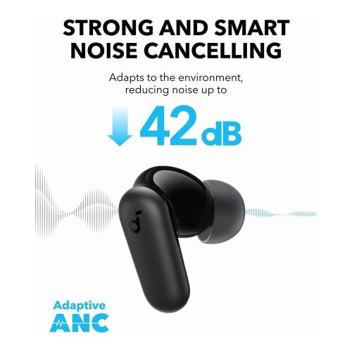 Anker Soundcore R50i NC True Wireless Noise Cancelling Earbuds | Bluetooth 5.3 ANC Earphones with Deep Bass, 45H Battery, AI Clear Calls & Fast Charging | TWS Earbuds for Android & iPhone