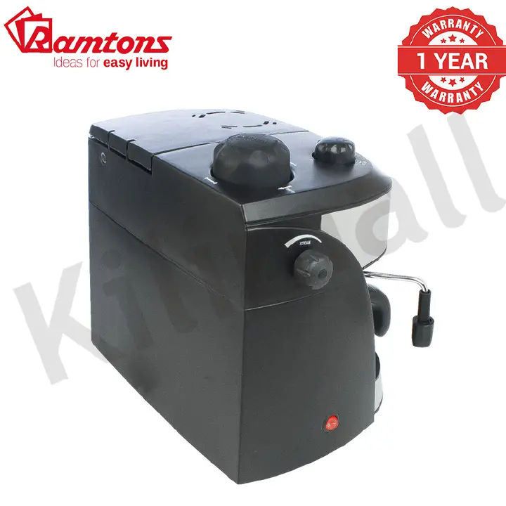 Ramtons Cappuccino Maker RM/753 15 Bar Espresso Machine Milk Frother 1.6L Water Tank 850W Coffee Maker Cappuccino Latte Machine Home Office Coffee Machine Kenya