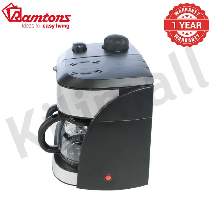 Ramtons Cappuccino Maker RM/753 15 Bar Espresso Machine Milk Frother 1.6L Water Tank 850W Coffee Maker Cappuccino Latte Machine Home Office Coffee Machine Kenya