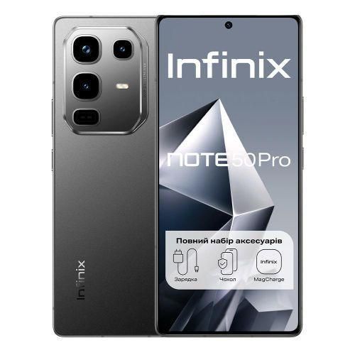 Infinix Note 50 Pro 4G, 6.78″ AMOLED, Helio G100, 8‑12GB RAM + 256GB, 50MP OIS + 8MP AI Camera, 32MP Selfie, 5200mAh Battery, 90W Fast & 30W Wireless Charge Kenya