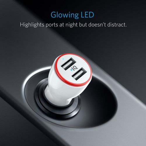Anker PowerDrive 2 24W Dual USB Car Charger Fast Charging Adapter Kenya 2 Port Smart IC Compact Charger For iPhone Samsung Android Safe Durable Car Charger Best Price Nairobi