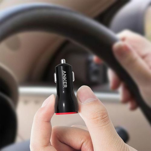 Anker PowerDrive 2 24W Dual USB Car Charger Fast Charging Adapter Kenya 2 Port Smart IC Compact Charger For iPhone Samsung Android Safe Durable Car Charger Best Price Nairobi