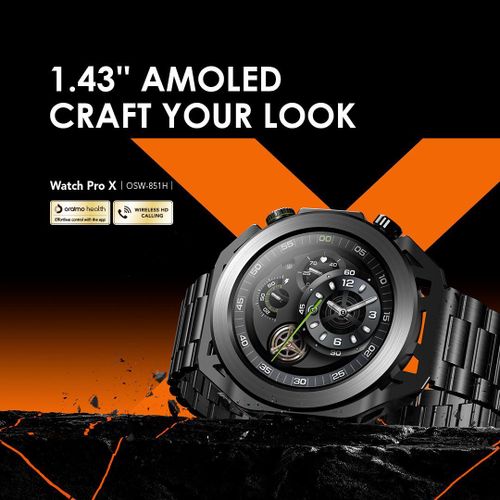 Oraimo Watch Pro X Smartwatch Kenya AMOLED Display Bluetooth Calling Fitness Tracker Waterproof Smart Watch Heart Rate Sleep Monitor Android iPhone Best Price Nairobi