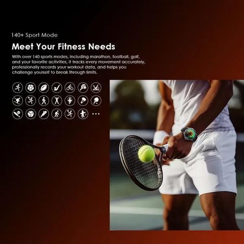 Oraimo Watch GT Smartwatch Kenya AMOLED Display Bluetooth Calling Fitness Tracker Waterproof Smart Watch Heart Rate Sleep Monitor Long Battery Android iPhone Best Price