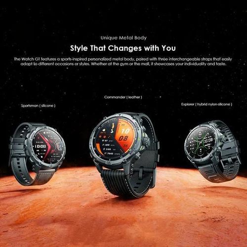 Oraimo Watch GT Smartwatch Kenya AMOLED Display Bluetooth Calling Fitness Tracker Waterproof Smart Watch Heart Rate Sleep Monitor Long Battery Android iPhone Best Price