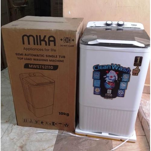 Mika 6KG Semi Automatic Single Tub Washing Machine Top Load, Compact Portable Washer, Energy Saving, Powerful Motor, Ideal for Small Homes Kenya