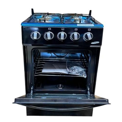 Ecomax 50x55 Standing Cooker 4 Gas Jet Burners, Electric Oven with Rotisserie, Auto Ignition, Compact Gas Cooker, Durable Kitchen Appliance Kenya
