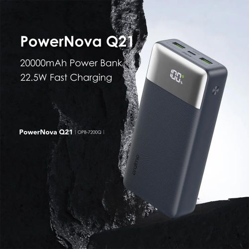 Oraimo PowerNova QF1 27000mAh Power Bank, 22.5W Fast Charging, USB-C PD, Smart Digital Display, Multi-Device Charging Portable Charger Kenya
