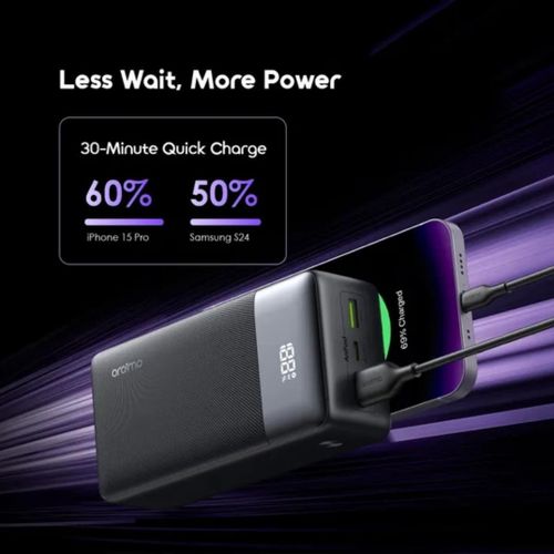 Oraimo PowerNova QF1 27000mAh Power Bank, 22.5W Fast Charging, USB-C PD, Smart Digital Display, Multi-Device Charging Portable Charger Kenya