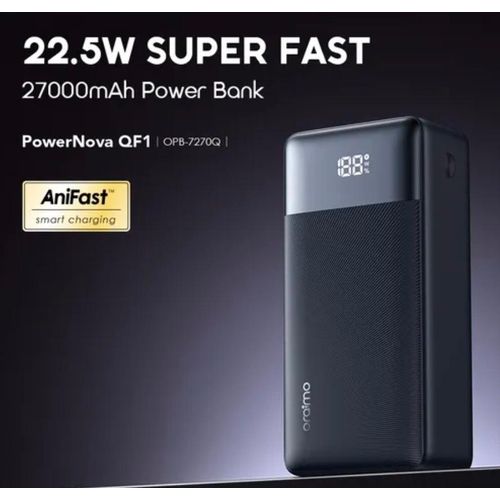 Oraimo PowerNova QF1 27000mAh Power Bank, 22.5W Fast Charging, USB-C PD, Smart Digital Display, Multi-Device Charging Portable Charger Kenya