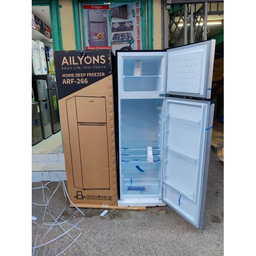AILYONS 266L Double Door Refrigerator ARF-172 Energy Saving Fridge Top Freezer Large Capacity Low Noise Direct Cool Fast Cooling Durable Kitchen Appliance Kenya