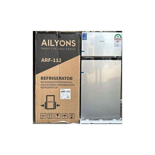 AILYONS 112L Double Door Refrigerator ARF-112 Energy Saving Fridge Compact Top Freezer Low Noise Fast Cooling Small Size Kitchen Appliance Kenya