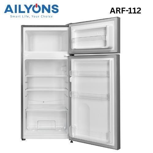 AILYONS 112L Double Door Refrigerator ARF-112 Energy Saving Fridge Compact Top Freezer Low Noise Fast Cooling Small Size Kitchen Appliance Kenya