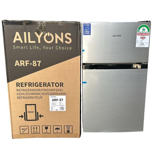 AILYONS 87L Double Door Refrigerator ARF-87 Compact Energy Saving Fridge Top Freezer Low Noise Fast Cooling Small Size Kitchen Office Bedsitter Appliance Kenya