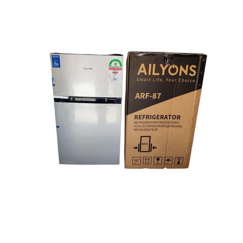 AILYONS 87L Double Door Refrigerator ARF-87 Compact Energy Saving Fridge Top Freezer Low Noise Fast Cooling Small Size Kitchen Office Bedsitter Appliance Kenya