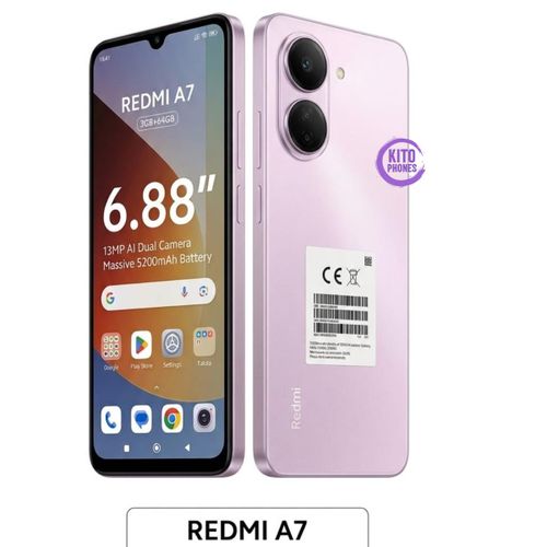 Redmi A7 4G 64GB 128GB 6.9 Inch Display 6000mAh Battery 50MP Camera Android 16 Budget Smartphone Dual SIM Long Battery Life Phone Kenya