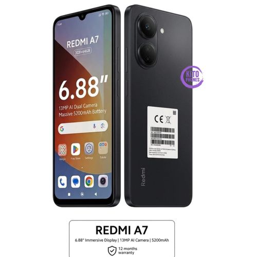 Redmi A7 4G 64GB 128GB 6.9 Inch Display 6000mAh Battery 50MP Camera Android 16 Budget Smartphone Dual SIM Long Battery Life Phone Kenya