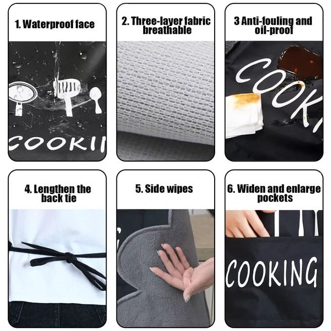 Fashion Waterproof Kitchen Cooking Aprons UNISEX Chef Apron