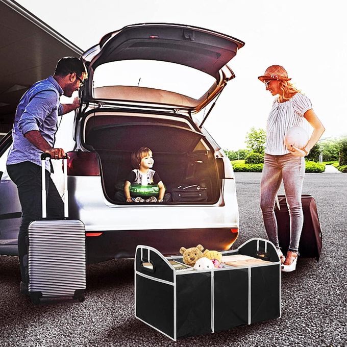Car Boot Organizer – Foldable Storage Box with Multiple Compartments