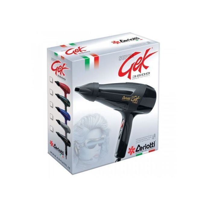 ORIGINAL Ceriotti Super GEK 3800 Blow Dry Hair Dryer Black