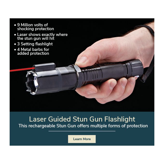 3-in-1 Rechargeable Home Sercurity Self-Defense Electric Shock Laser Pointer Torch