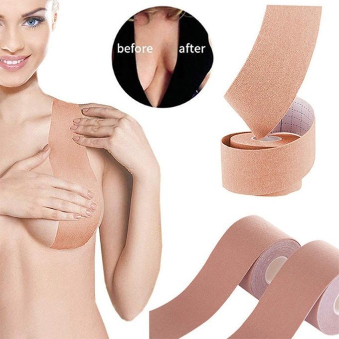 Stretchable Boob Tape 5cm*5m Breast Lift Tape Women's BoobTape Push Up Bra Tape