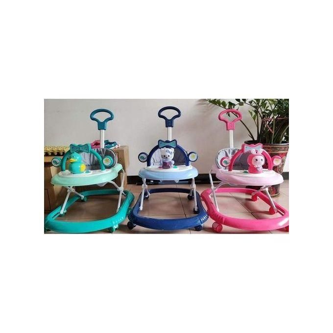 Mom Easy Trendy Baby Walker With Melodies, Toys And Push Handle