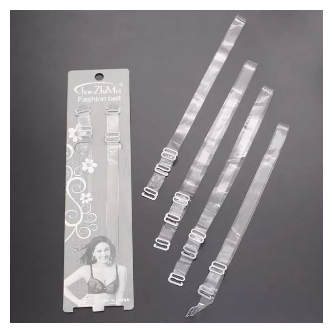 Fashion 2PAIRs Colorless Slim Silicon Adjustable Bra Strap.
