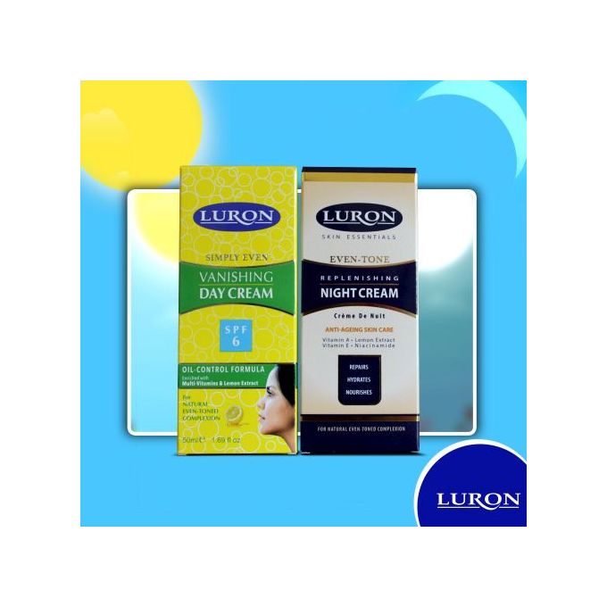 Luron 2pc Day Cream & Night Cream Anti-Age Oil Control Sunscreen