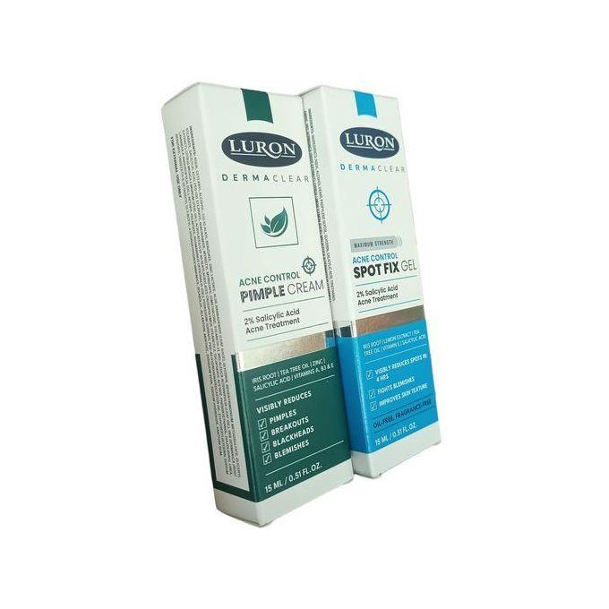 Luron Spot Fix Gel + Pimple Cream Acne Control Dermaclear Breakout