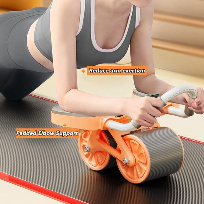 2 elbow pad automatic rebound fitness abdominal Abs wheel roller