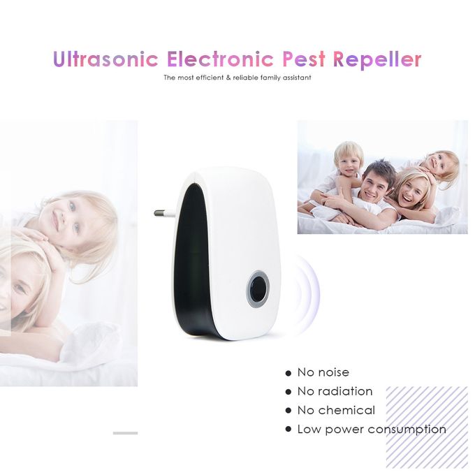 Ultrasonic Electronic Pest Repeller with Night Light Insect Mosquito Killer Bug Zapper Non-toxic Safe Home Mosquito Repellent for Mice Mosquitoes Ants Spiders Cockroaches Repelling