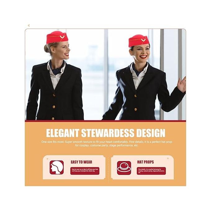 Stewardess Hat Beret Hat Women Air Hostesses Hat Party Hats Costume Cosplay