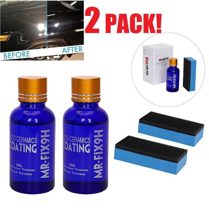 Mr Fix 9h Automotive Ceramic Coating, Greyghost Anti Scratch Hydrophobic Polish Nano Coating Kit, High Gloss Car Paint Sealant Protection