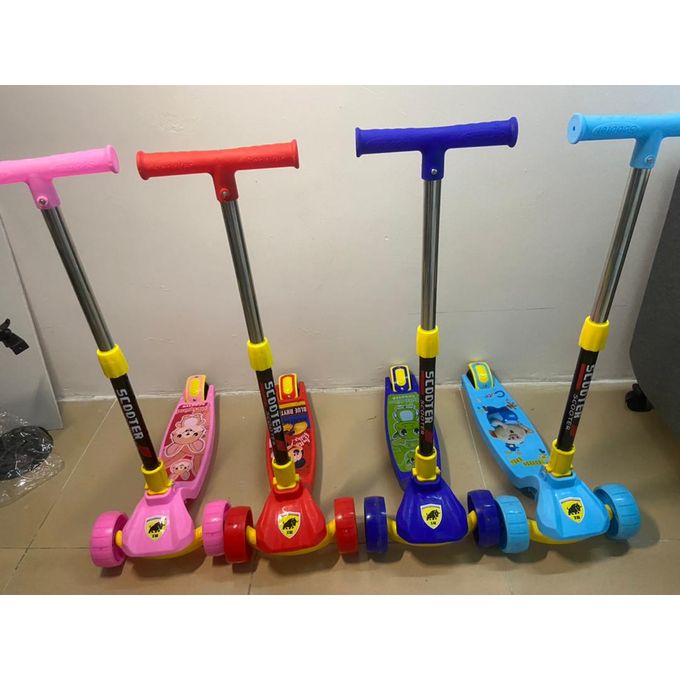 Kids Adjustable Scooter Can Handle Unto 40kg, 3-9 Years (ASSORTED CARTOON THEME AND DECORATION)
