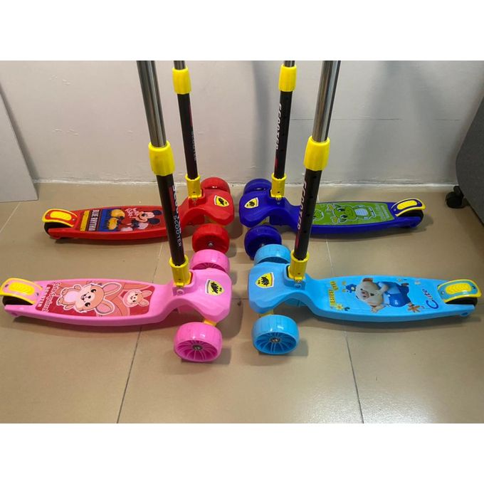 Kids Adjustable Scooter Can Handle Unto 40kg, 3-9 Years (ASSORTED CARTOON THEME AND DECORATION)
