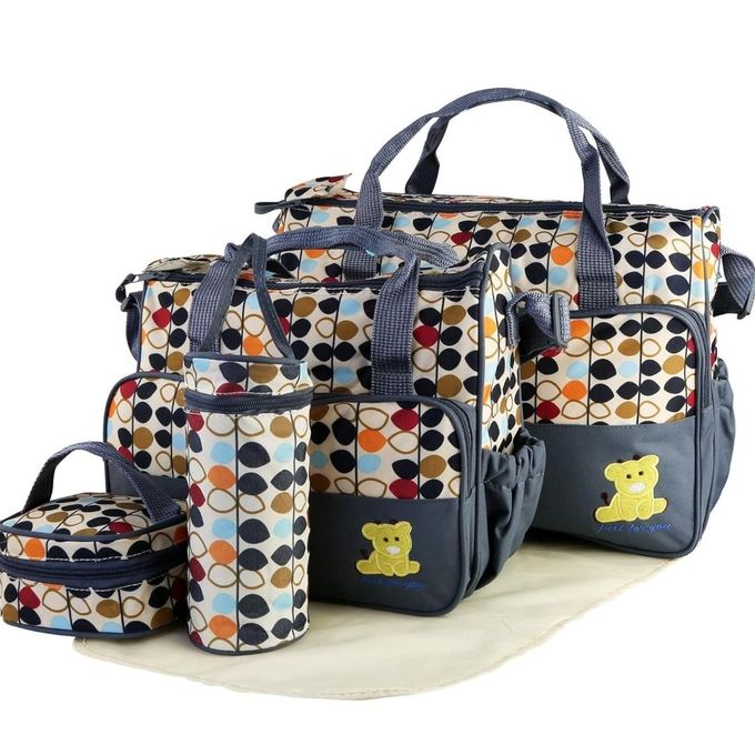 Bear Club Elegant New Design 5 In 1 Baby Diaper Bag